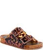 Julio Tortoise Print Vinyl Slide Sandals