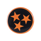 Black/Orange Tri Star Button Pin