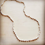 Boho Beaded Layering Necklace in White Turquoise 254q