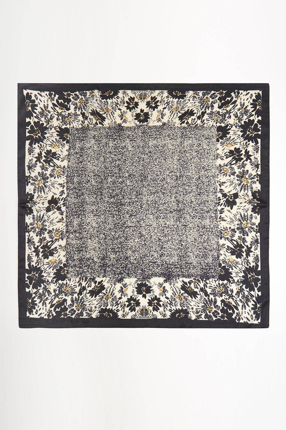 Classic Floral Print Bandana: Taupe