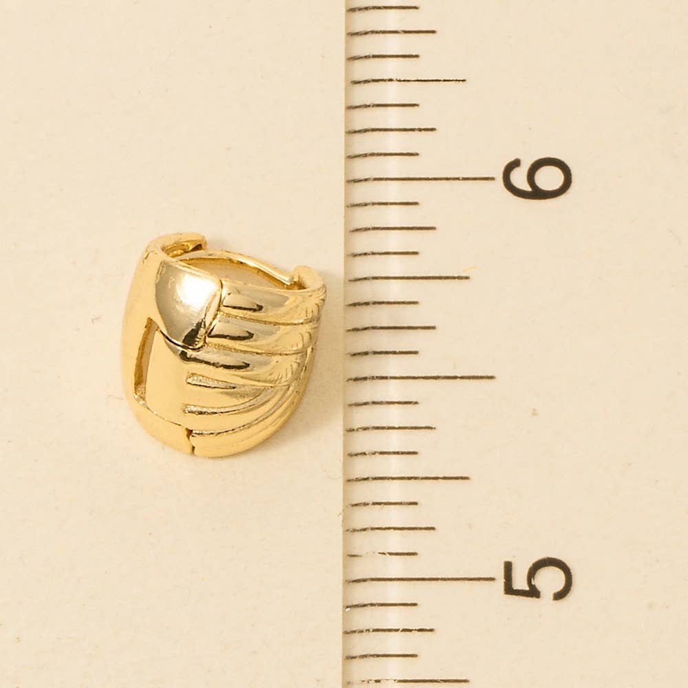 Gold Dipped Wide Weave Hinge Hoop Earrings: GOLD