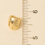 Gold Dipped Wide Weave Hinge Hoop Earrings: GOLD