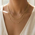 Gold Dainty Mixed Layered Classic Chain Necklace