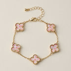 Colorful Shell Charm Bracelet with Gold Detailing: White Gold / One / 5SB21068