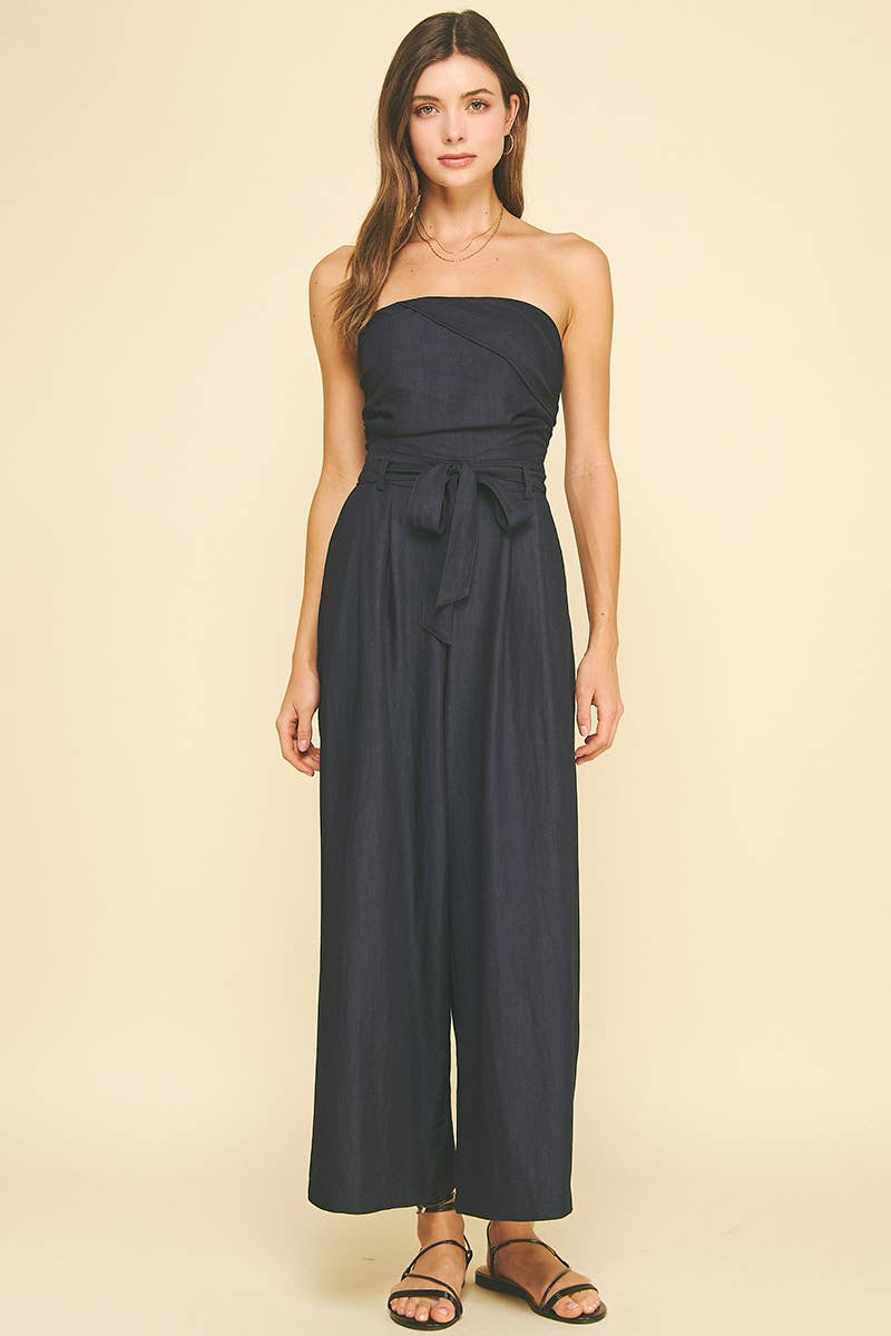 TUBE SLEEVELESS JUMPSUIT Black
