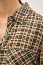 WINTER FOREST FLANNEL WANDER PLAID BUTTON DOWN SHIRT