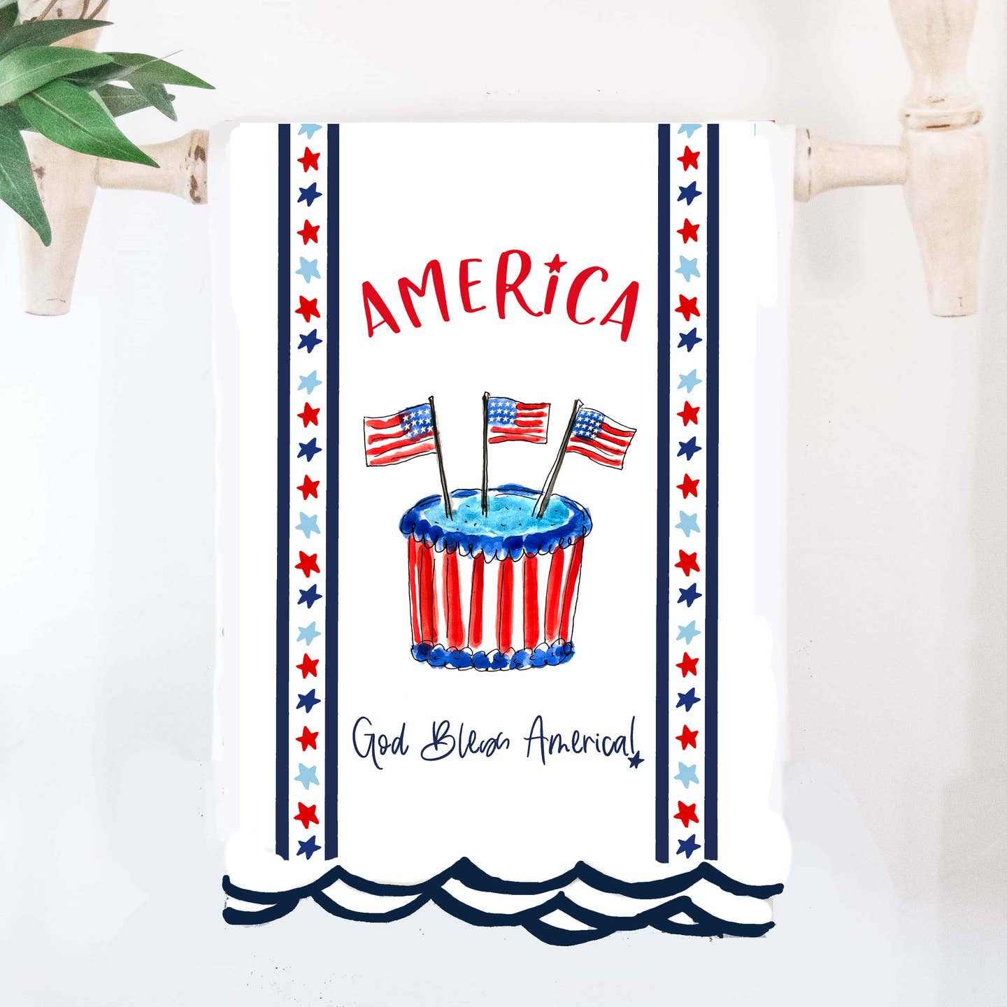 America Birthday Tea Towel
