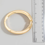 GOLD Metallic Curved Sculptural Bangle Bracelet