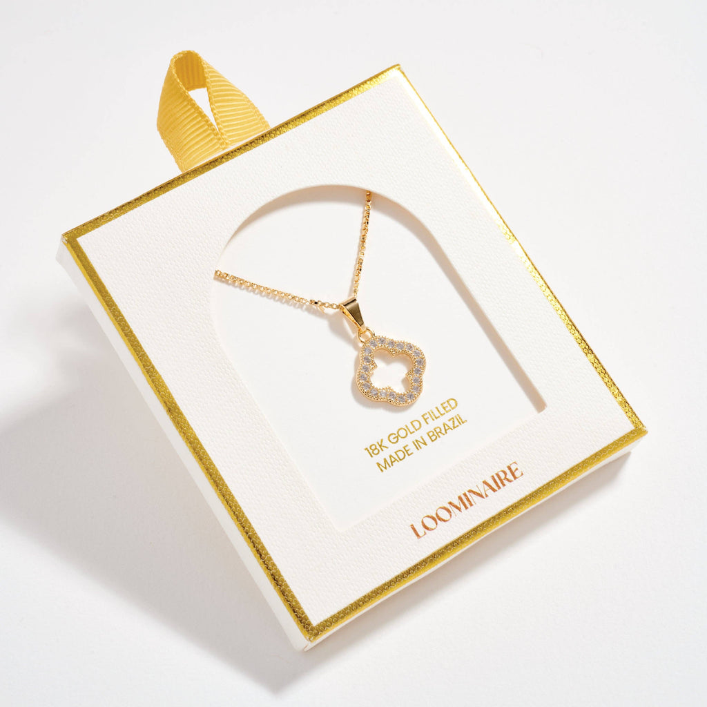 Gold Filled Four-Leaf Clover Pendant Necklace: GD / ONE