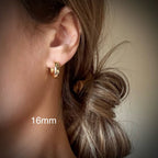 CHUBBIE HOOPS | gold | everyday hoop earrings | clasp hoops: 16mm