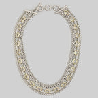 Layered Multi Strand Toggle Necklace: G