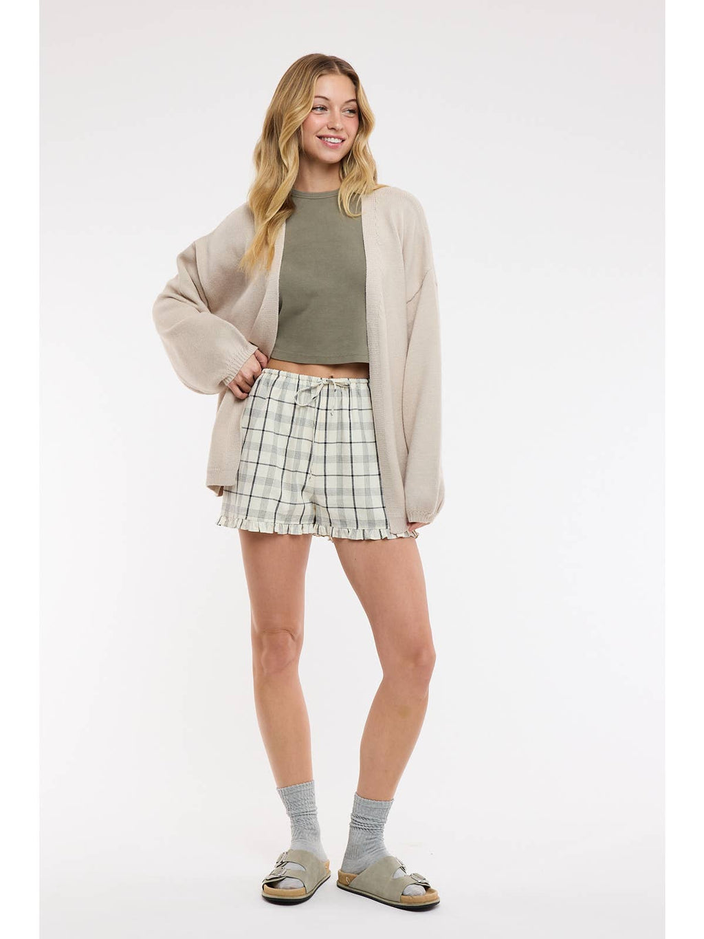 Drop Shoulder Sweater Cardigan