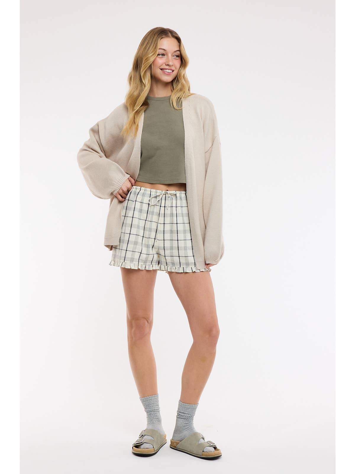 Drop Shoulder Sweater Cardigan