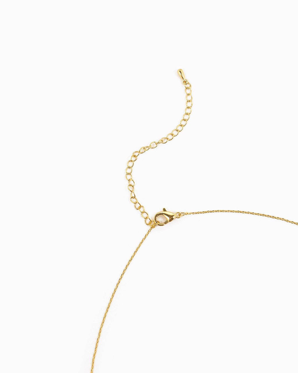 CZ Rondelle Charm Pendant Necklace: Yellow Gold