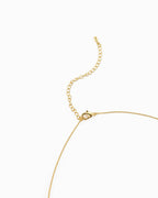 CZ Rondelle Charm Pendant Necklace: Yellow Gold