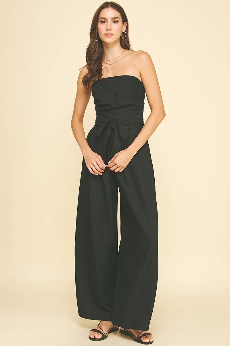 TUBE SLEEVELESS JUMPSUIT Black