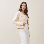Cotton twill jacket: CREAM