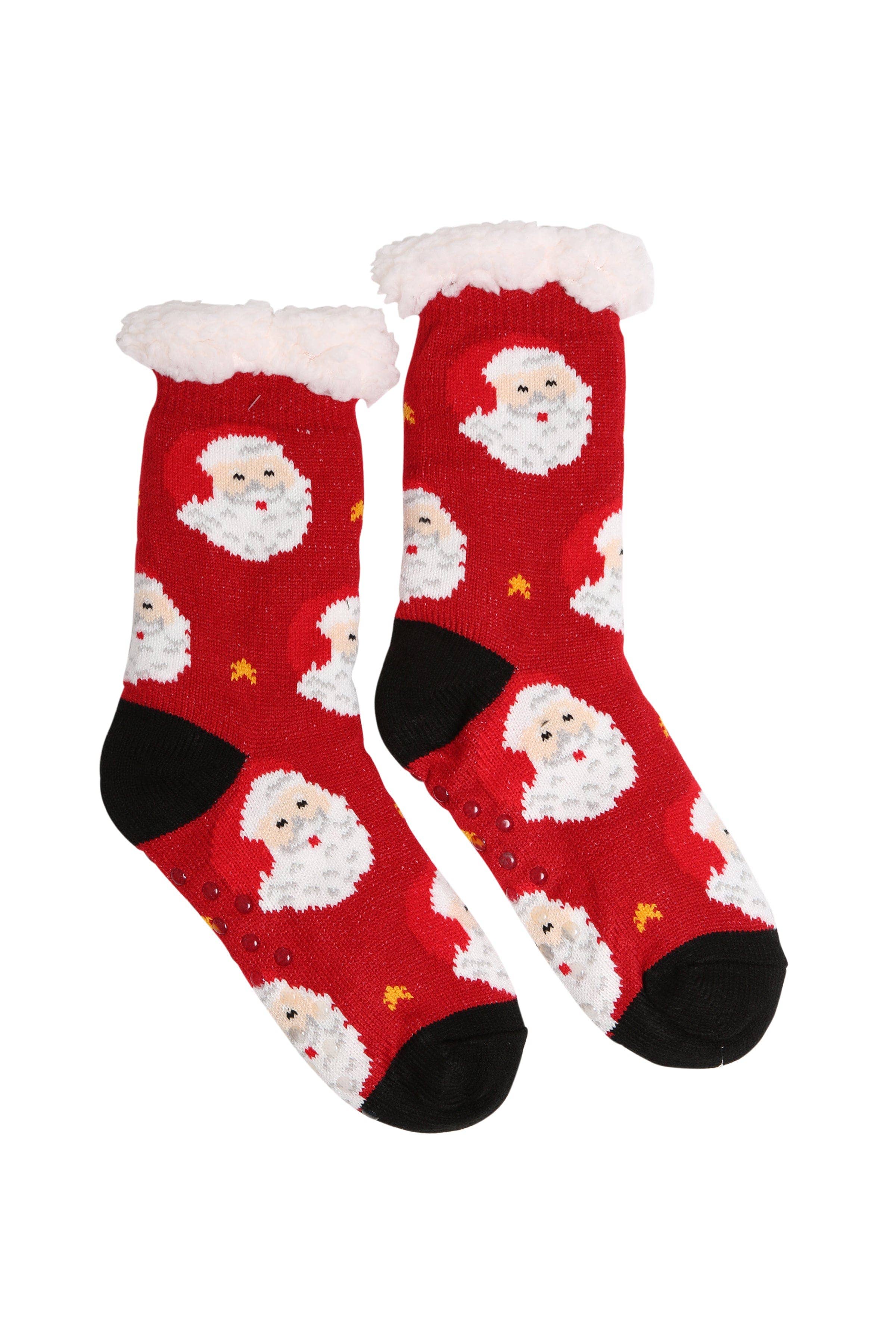 Assorted Christmas Grip Sherpa Socks