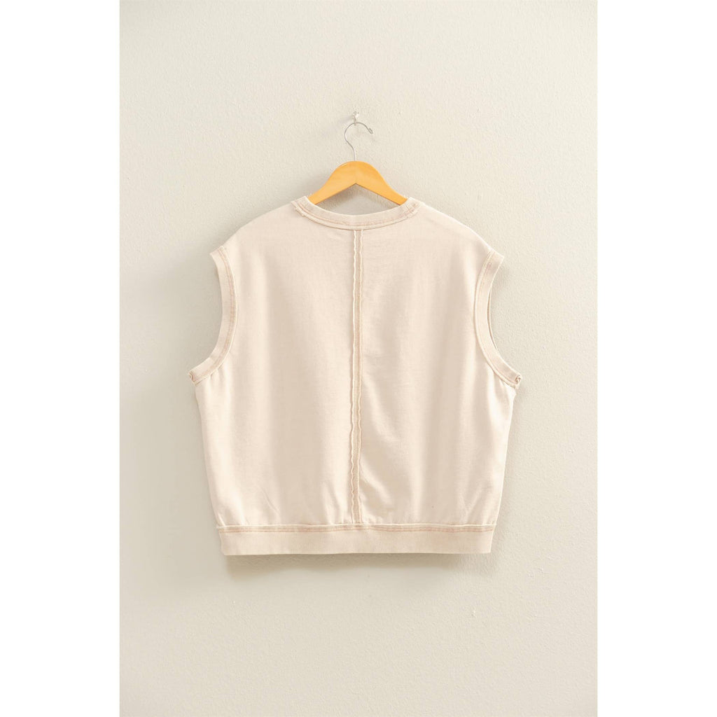 V-Neck Sleeveless Casual Vest
