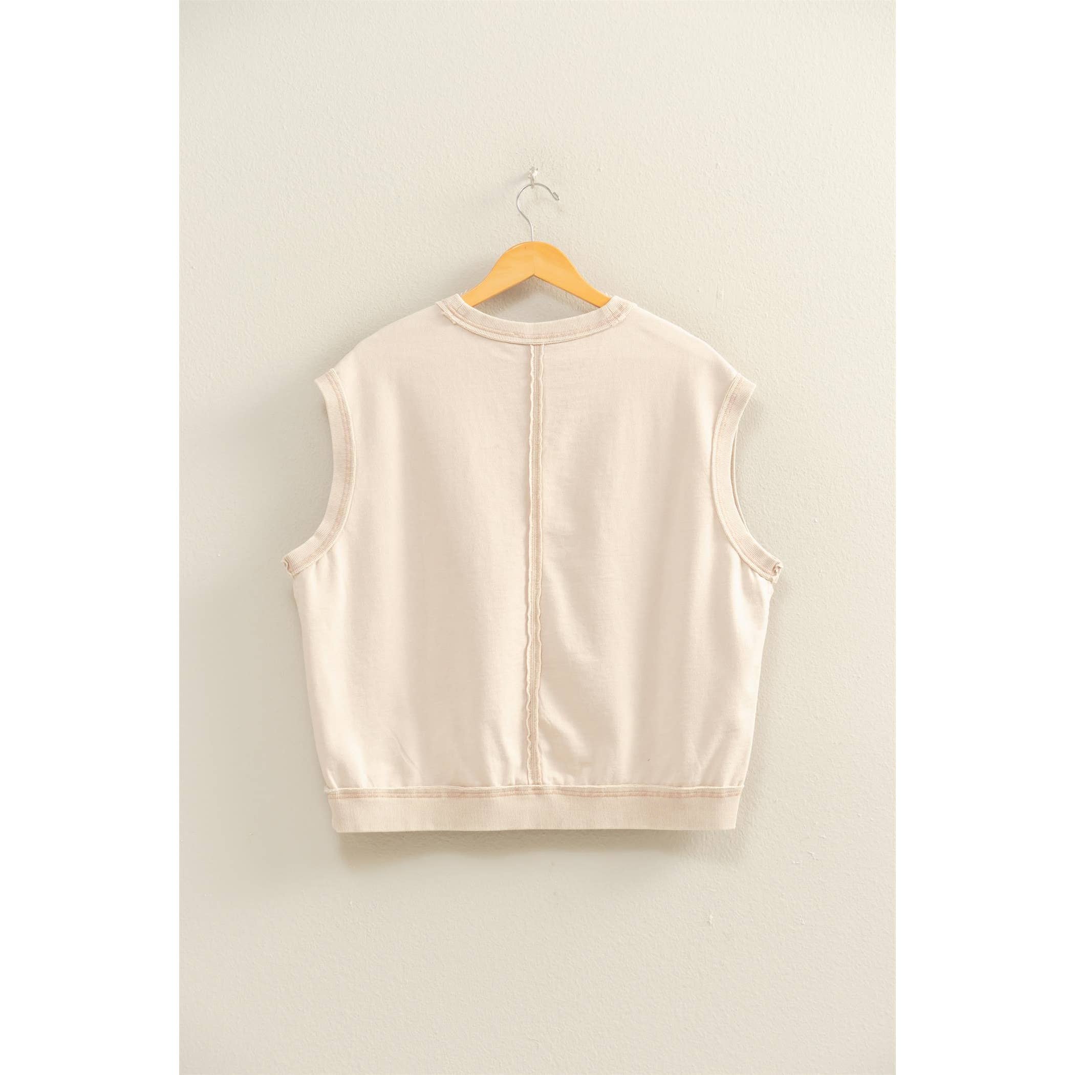 V-Neck Sleeveless Casual Vest