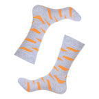 Grey/Orange Tennessee Shape Socks