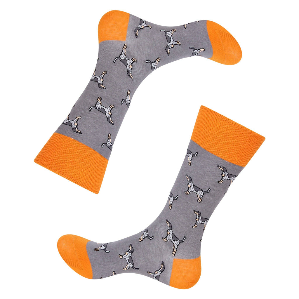 Coonhound Dog Grey Socks