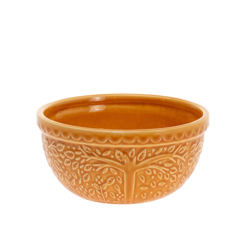 Saffron Bowl Leaf Embossed Dolomite Bowl Fall Autumn