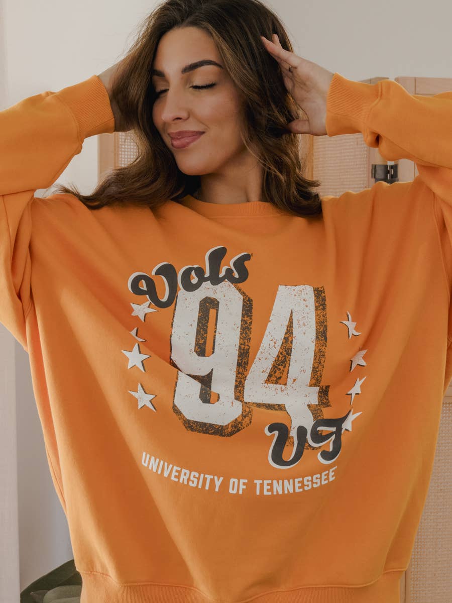 Tennessee Vols Jersey Patch Orange Chrome Hi-Dive Sweatshirt