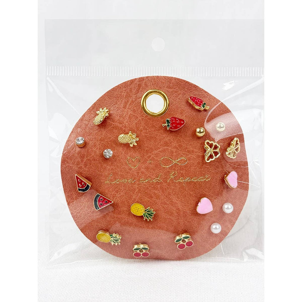 Everyday Fruity Minimal Earrings: GOLD / ONE(6)