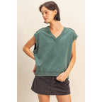 V-Neck Sleeveless Casual Vest