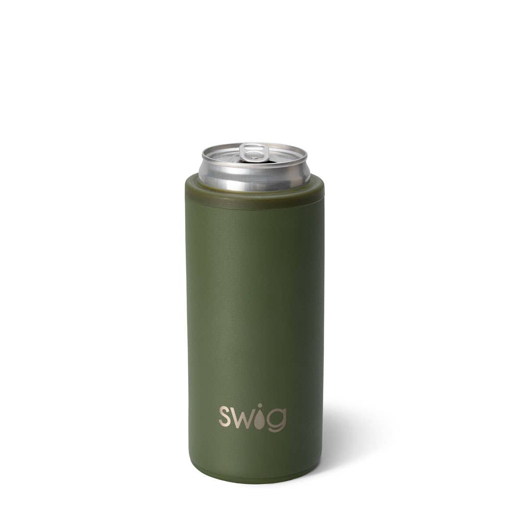 Olive Skinny Can Cooler (12oz)