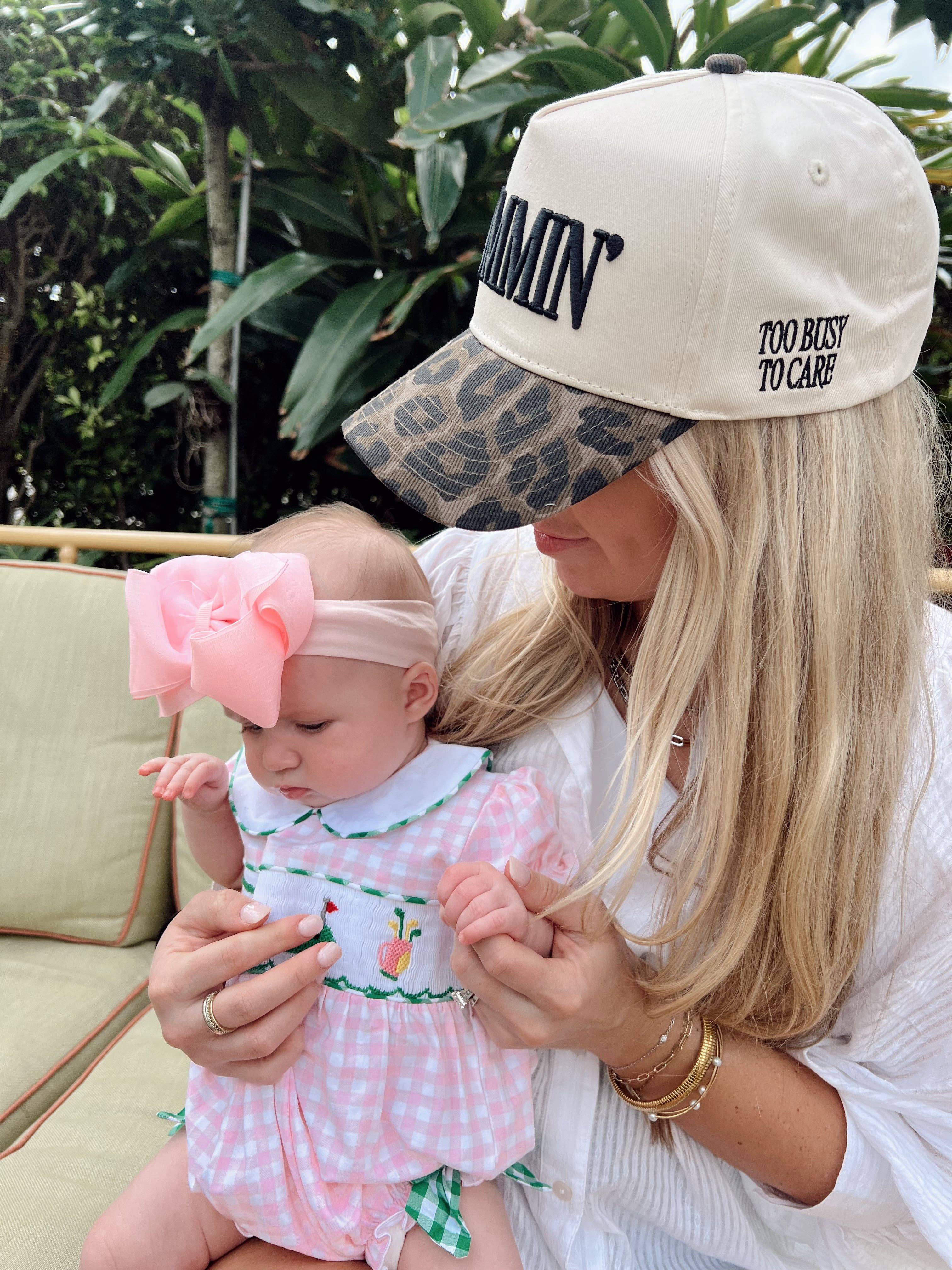 Mommin' - Vintage Trucker Hat: Cheetah