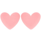 Heart Enamel Valentines Day Stud Post Earrings : Pink