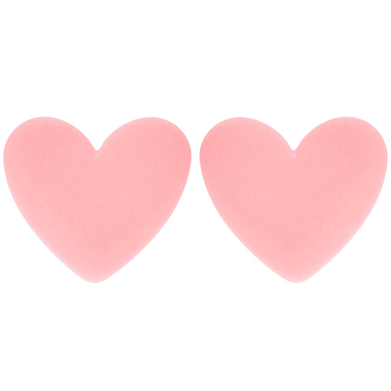 Heart Enamel Valentines Day Stud Post Earrings : Red