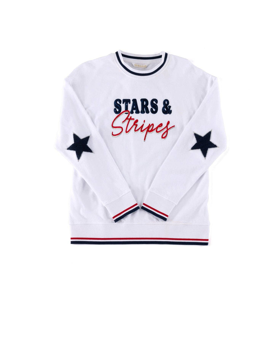 "STARS & STRIPES" SWEATSHIRTS, WHITE