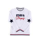 "STARS & STRIPES" SWEATSHIRTS, WHITE