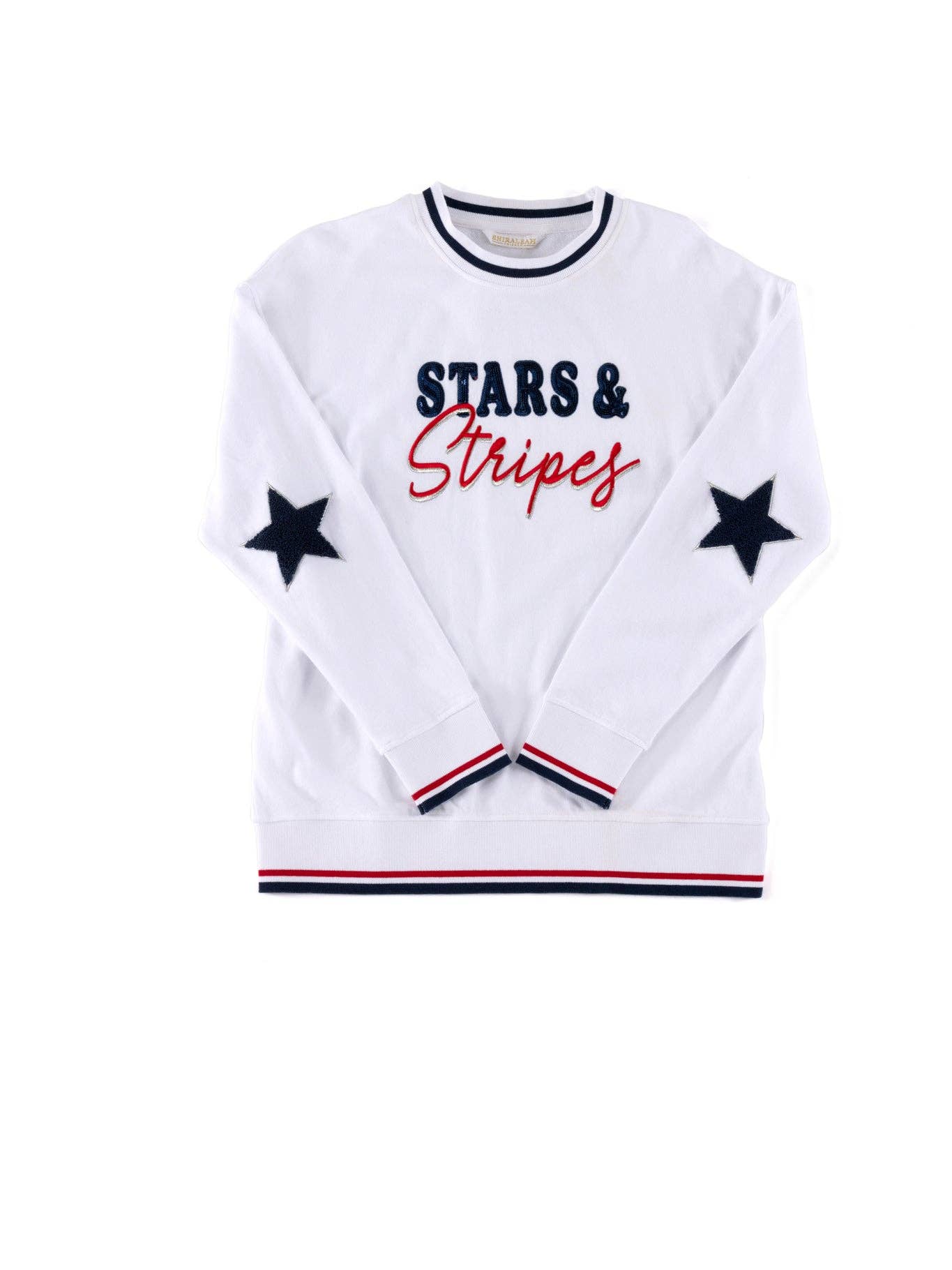 "STARS & STRIPES" SWEATSHIRTS, WHITE