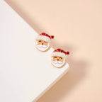 Christmas Santa Claus Stud Earrings: Red / One / 4BE32052
