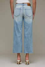 Light Wash Clean Stretch Cropped Classic Straight
