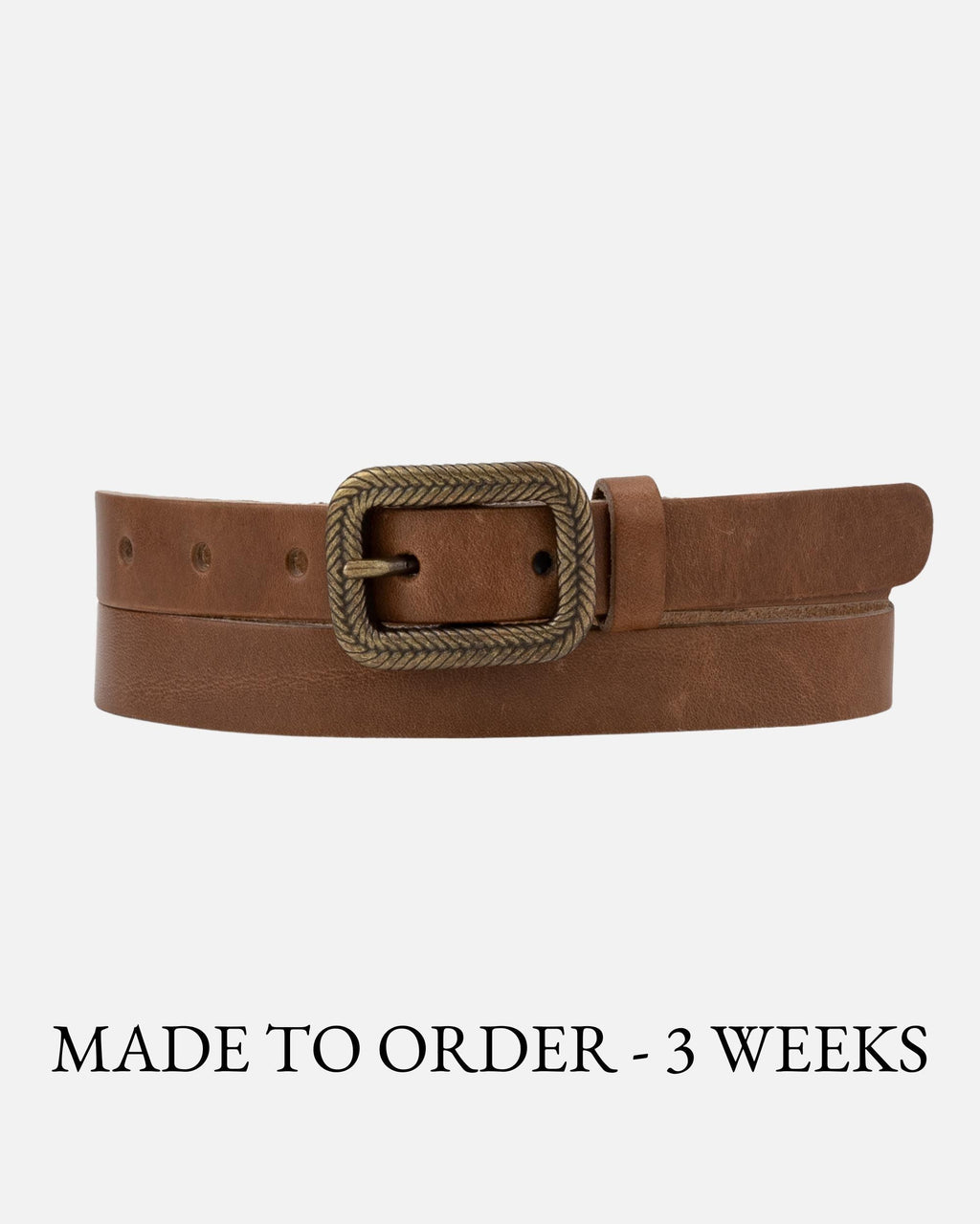 Taupe Chelsy | Vintage Skinny Leather Belt