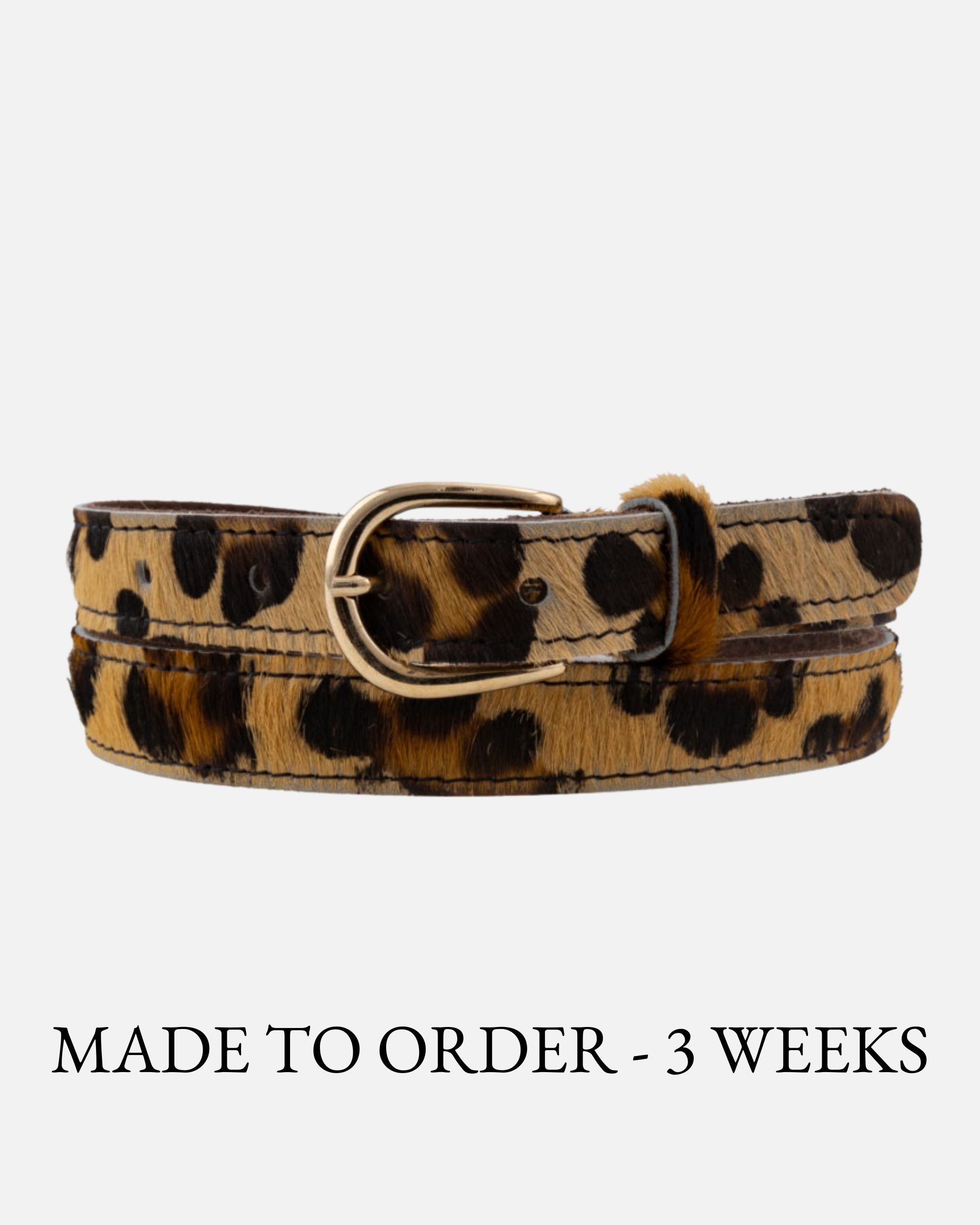 Leopard Dania | Skinny Cow Hair Belt