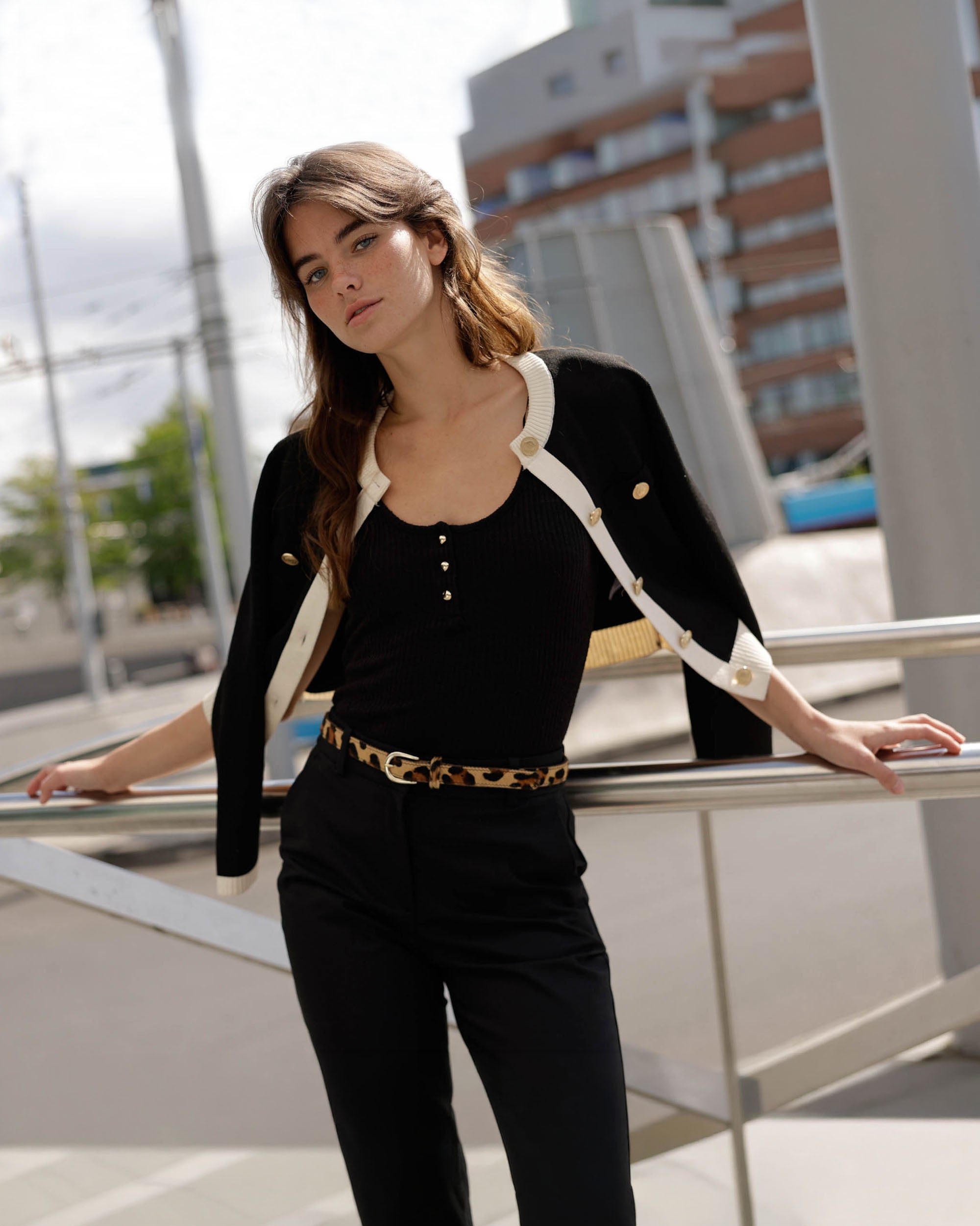 Leopard Dania | Skinny Cow Hair Belt