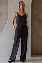 RECYCLED WIDE LEG PANTS