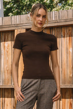 Short Sleeve Soft Knit Sweater Top