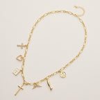 Faith and Love Charm Necklace - 18K Gold Dipped: GD / ONE / 5DN18146