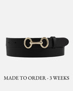 Black Carel | Horse-Bit Leather Belt