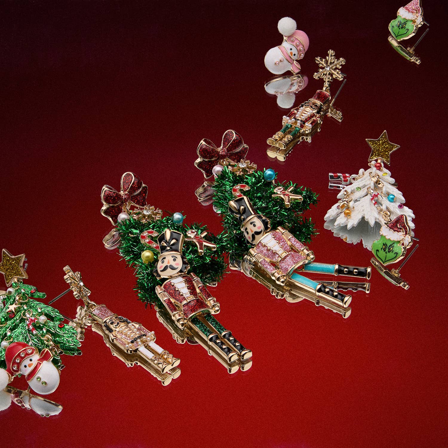 Nutcracker Enamel Earrings with Titanium Post