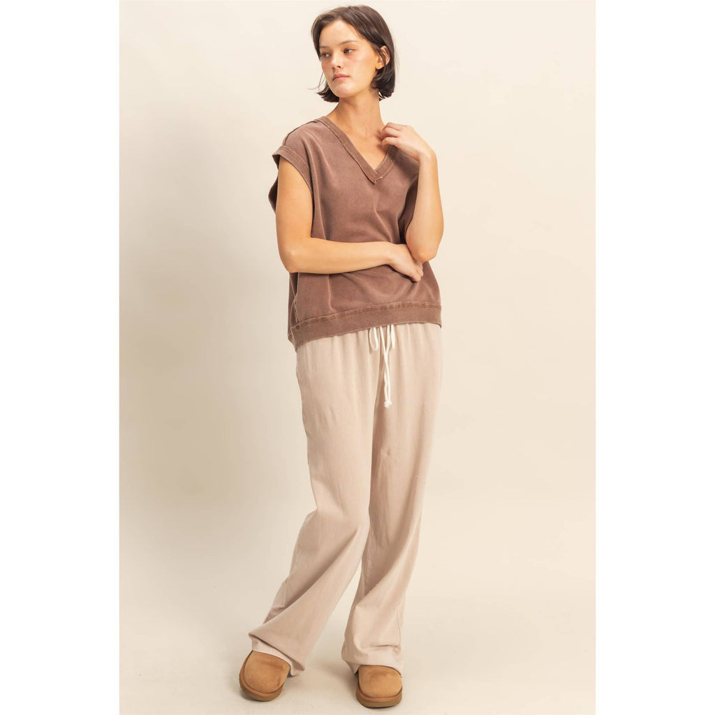 V-Neck Sleeveless Casual Vest