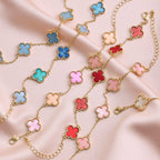 Colorful Shell Charm Bracelet with Gold Detailing: Black / One / 5SB21068