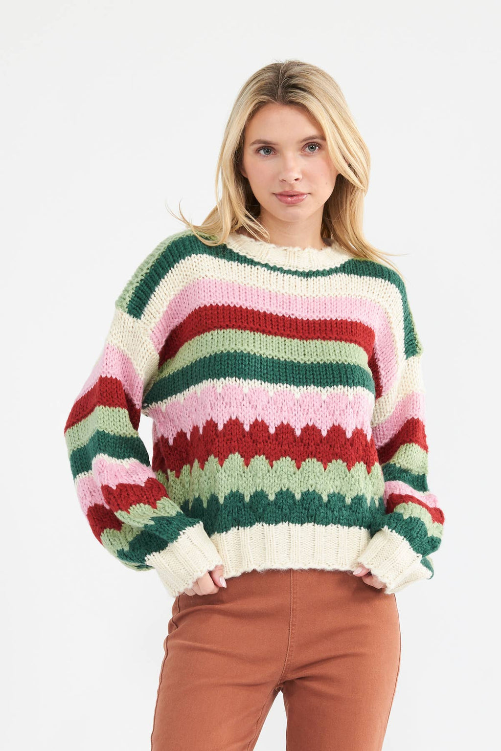 Multi-Stripe Knit Sweater